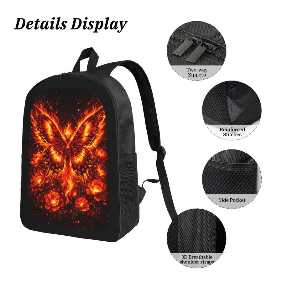 Flame Phoenix Butterfly Backpa - đánh giá và giá Fashion Backpack Women