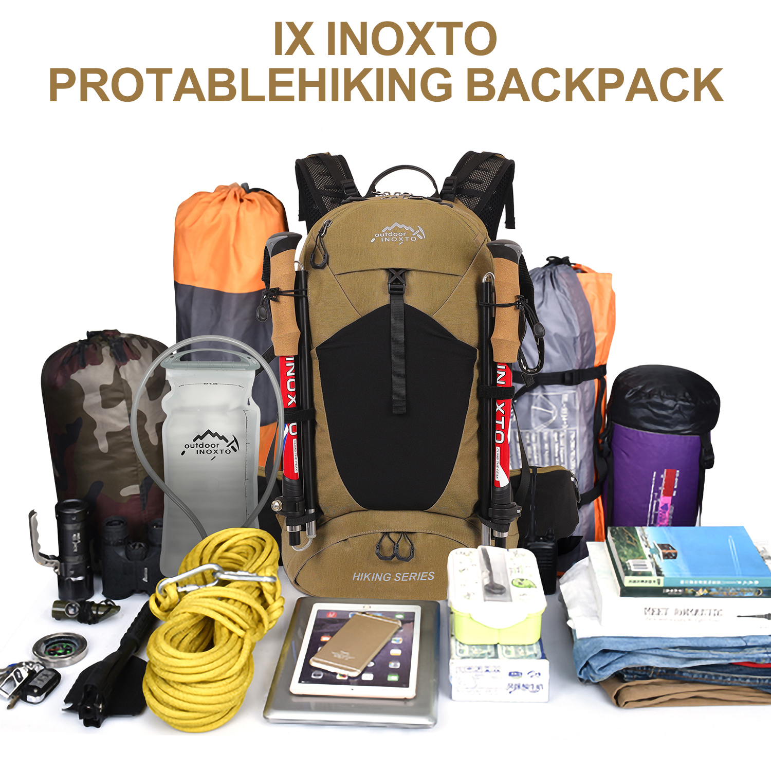 Mountaineering backpack 35 lit - đánh giá và giá Foldable Backpack Small
