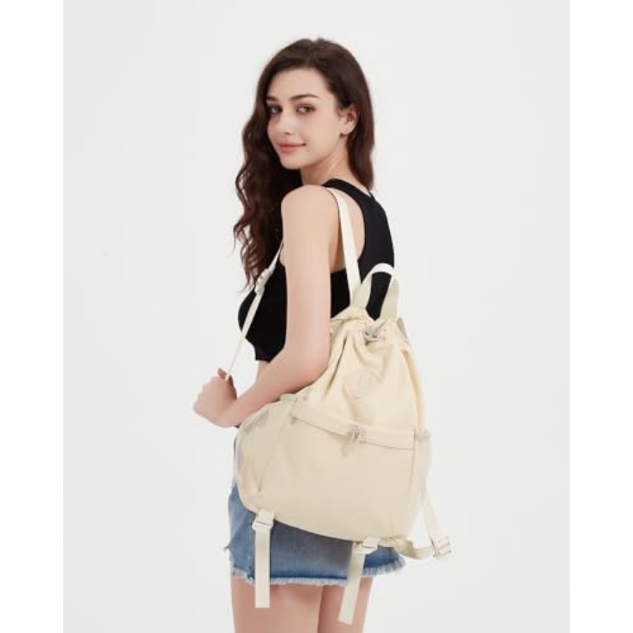 Drawstring Backpack for Women, - đánh giá và giá Drawstring Gym Bag