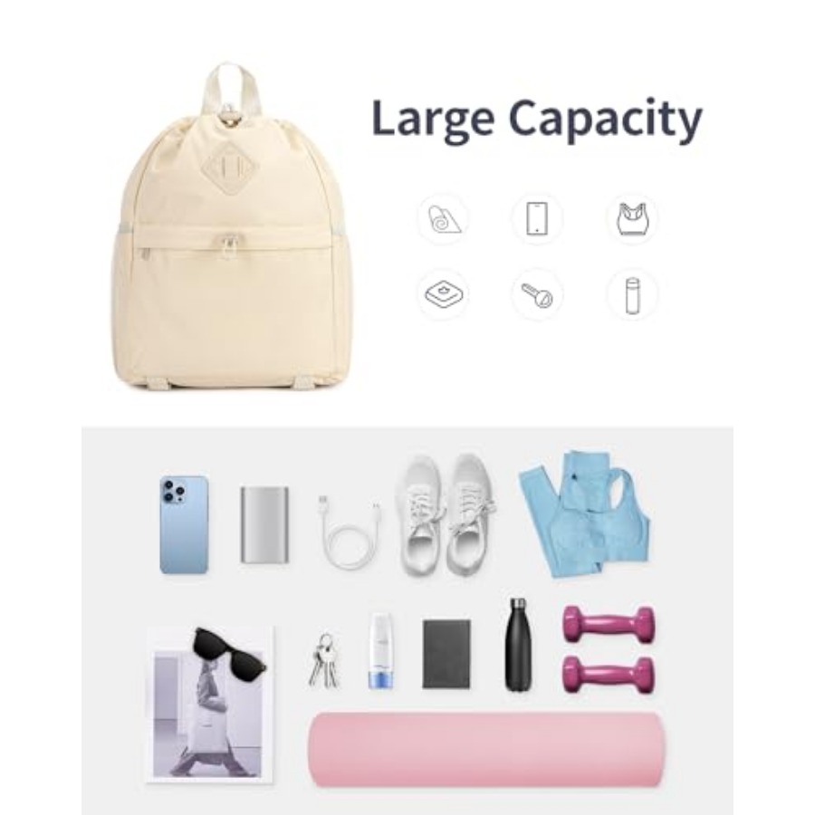 Drawstring Backpack for Women, - đánh giá và giá Drawstring Gym Bag