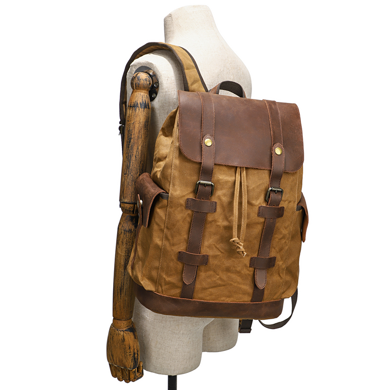 Men's Backpack Vintage Waxed C - đánh giá và giá Leather Backpack Vintage