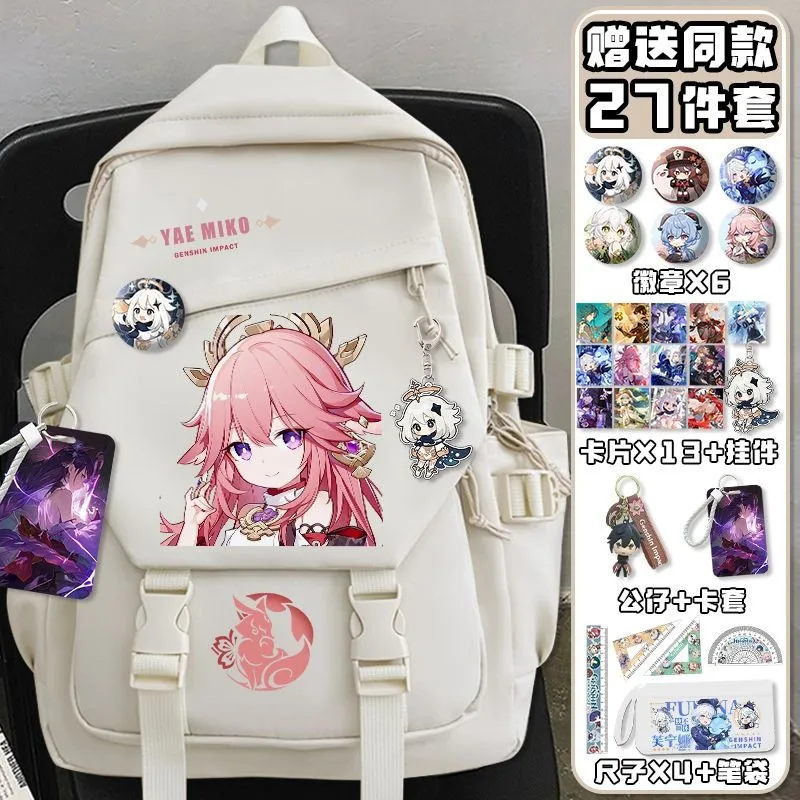 Black White, Genshin Impact, S - đánh giá và giá School Backpack Teen