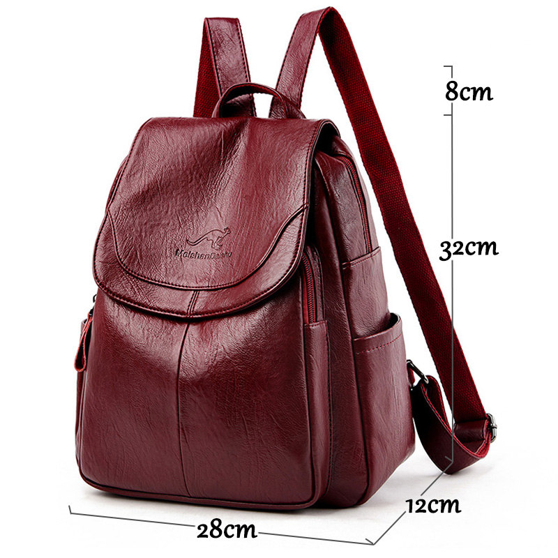 9 Color Women Soft Leather Bac - đánh giá và giá Leather Backpack Vintage