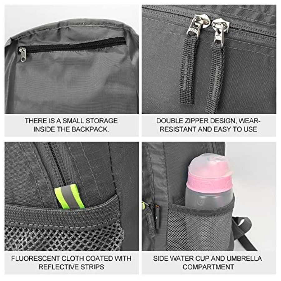 INOXTO 20L Lightweight Hiking  - đánh giá và giá Foldable Backpack Small