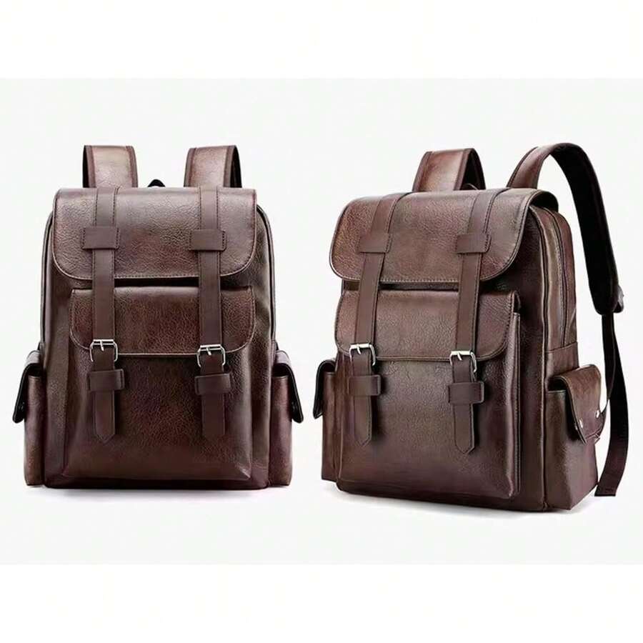 PU Leather Backpack For Men An - đánh giá và giá Laptop Backpack 15.6