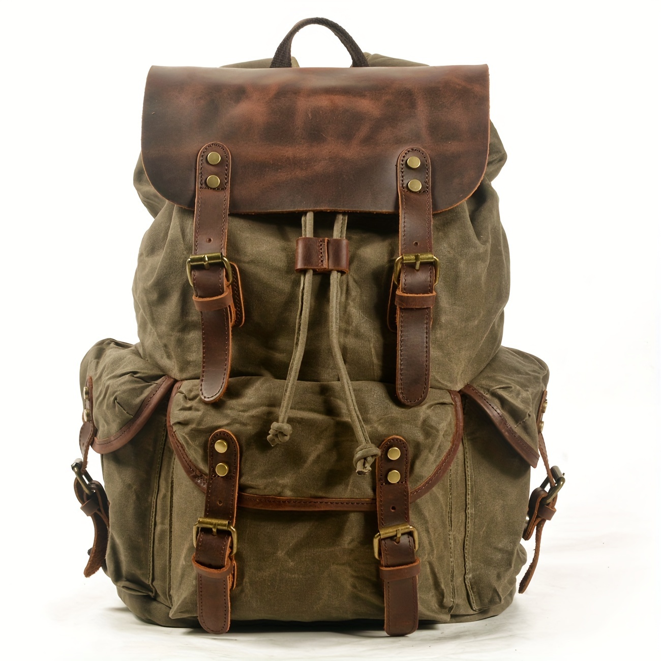 Vintage Men'S Leather Backpack - đánh giá và giá Canvas Backpack Casual