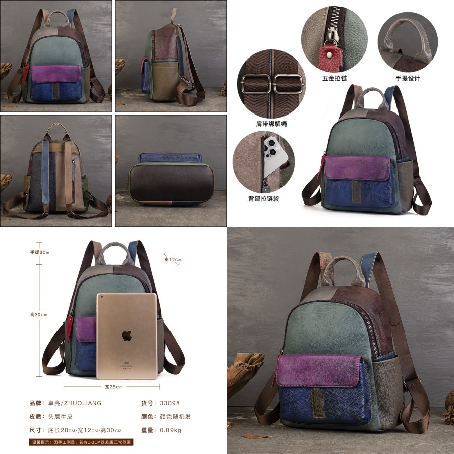 【New Arrival】 Vintage Color Bl - đánh giá và giá Leather Backpack Vintage