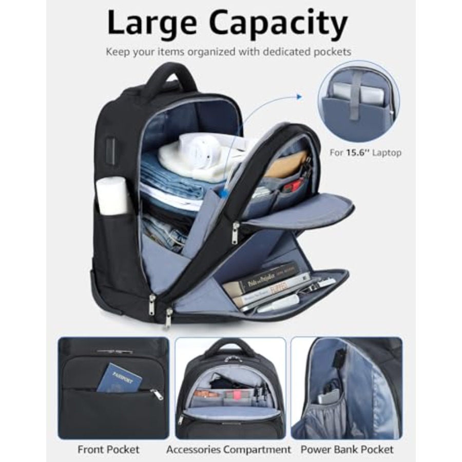 Rolling Backpack 30L Travel La - đánh giá và giá Laptop Backpack 15.6