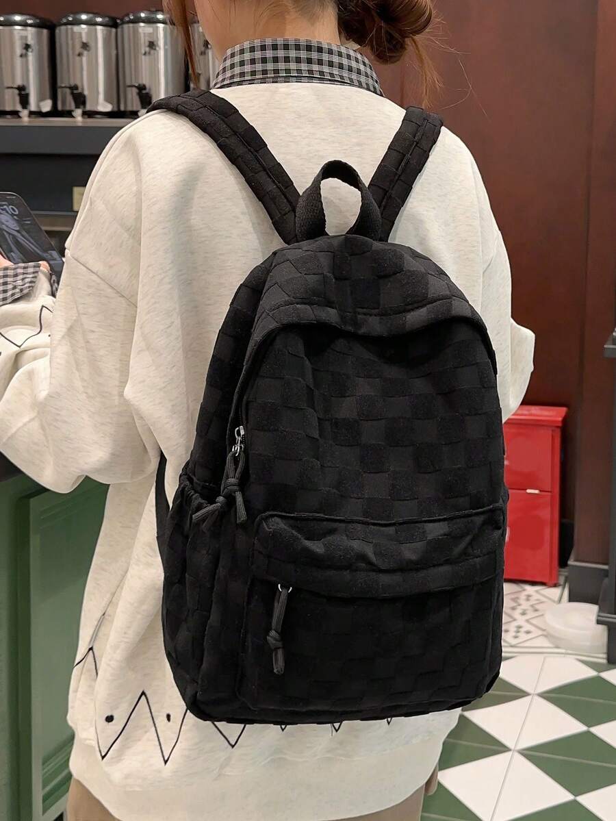 Womens Patchwork Plaid Faux Fu - đánh giá và giá Fashion Backpack Women
