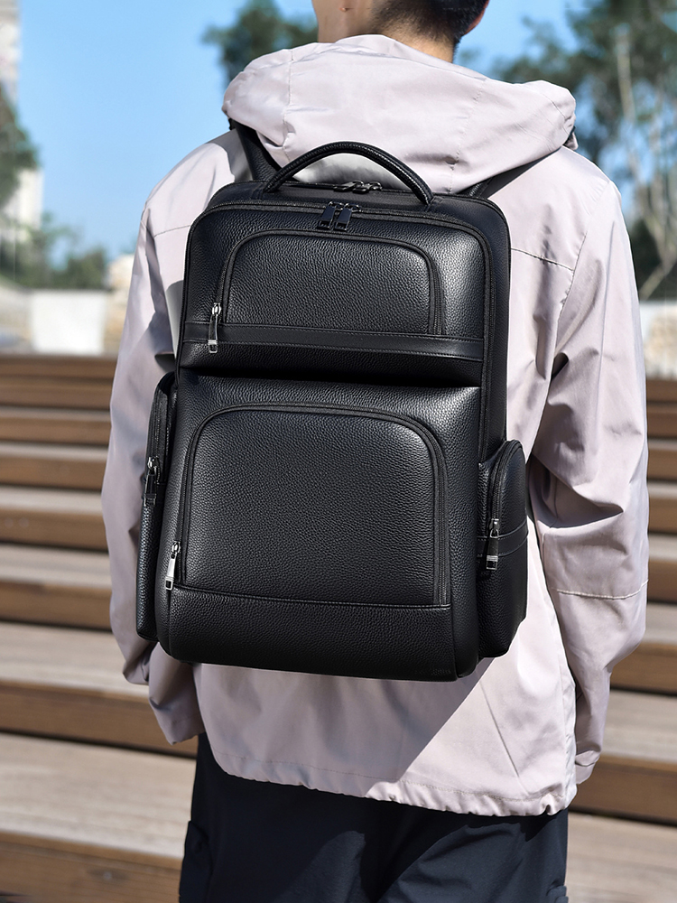 Men's Fashion Backpack PU Leat - đánh giá và giá Laptop Backpack 15.6