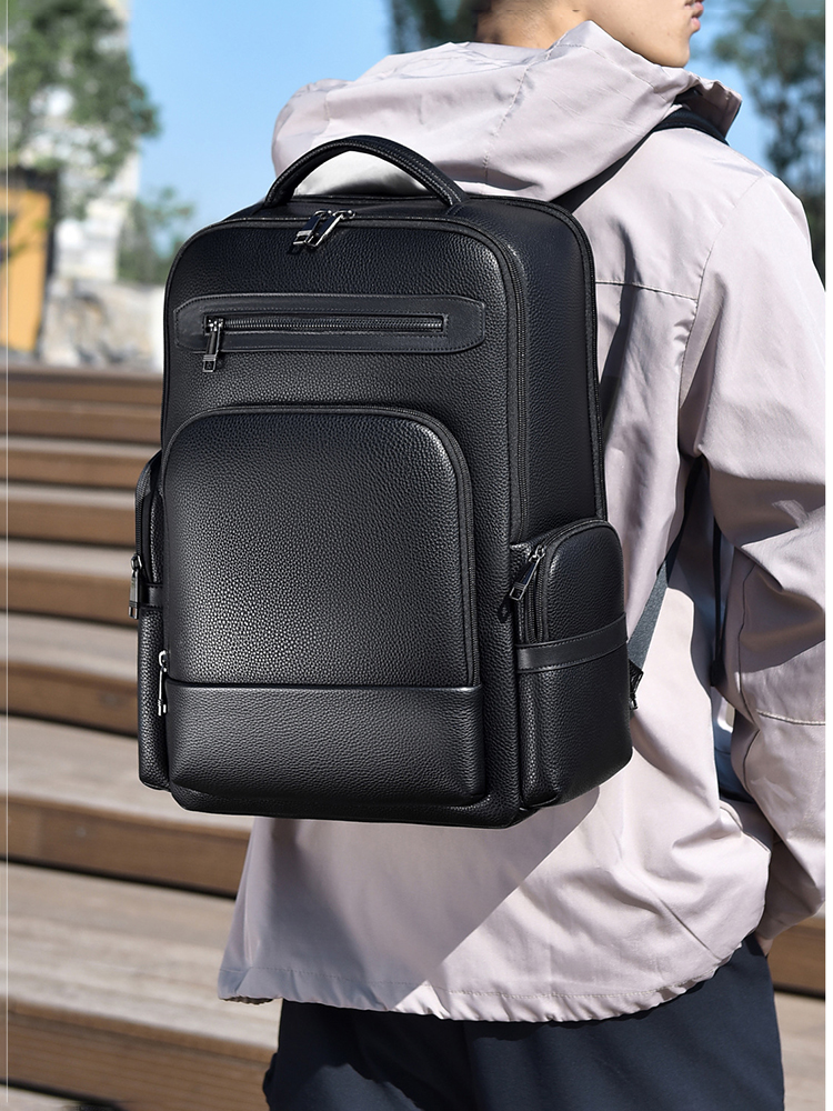 Men's Fashion Backpack PU Leat - đánh giá và giá Laptop Backpack 15.6