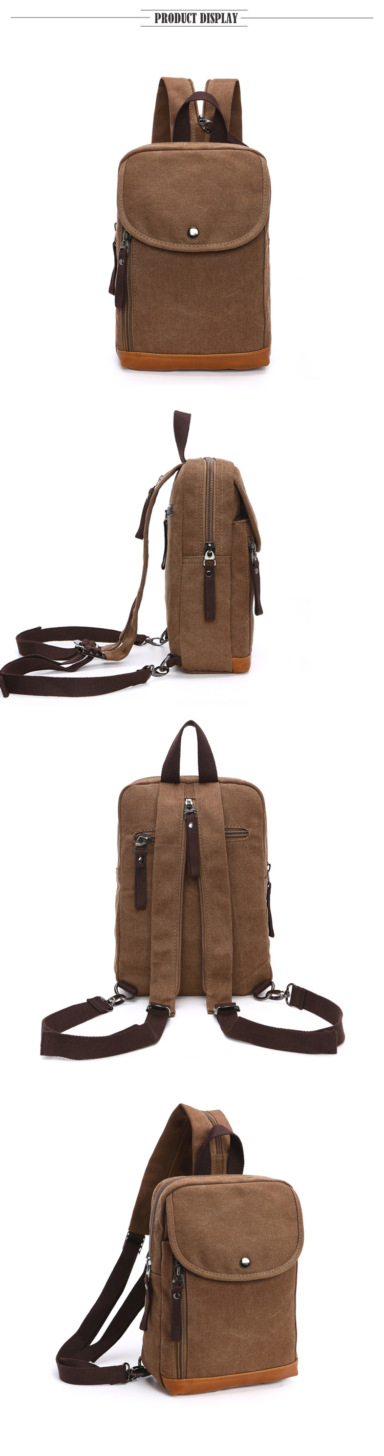 Men's Canvas Mini Backpack Men - đánh giá và giá Sling Backpack Shoulder