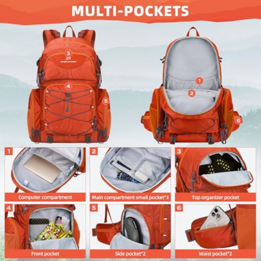 Hiking Backpack, 40L Waterproo - đánh giá và giá Hiking Backpack Waterproof