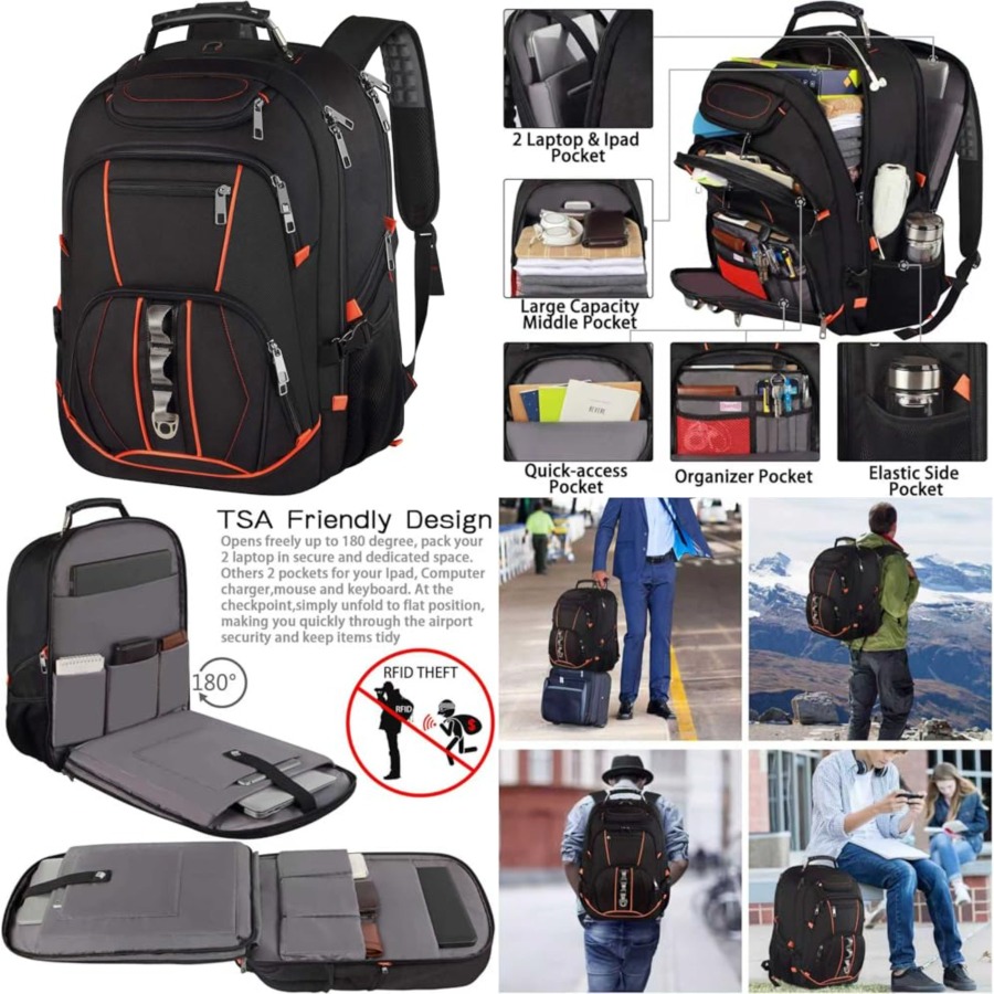 Travel Laptop Backpack, Extra  - đánh giá và giá Travel Backpack Anti Theft
