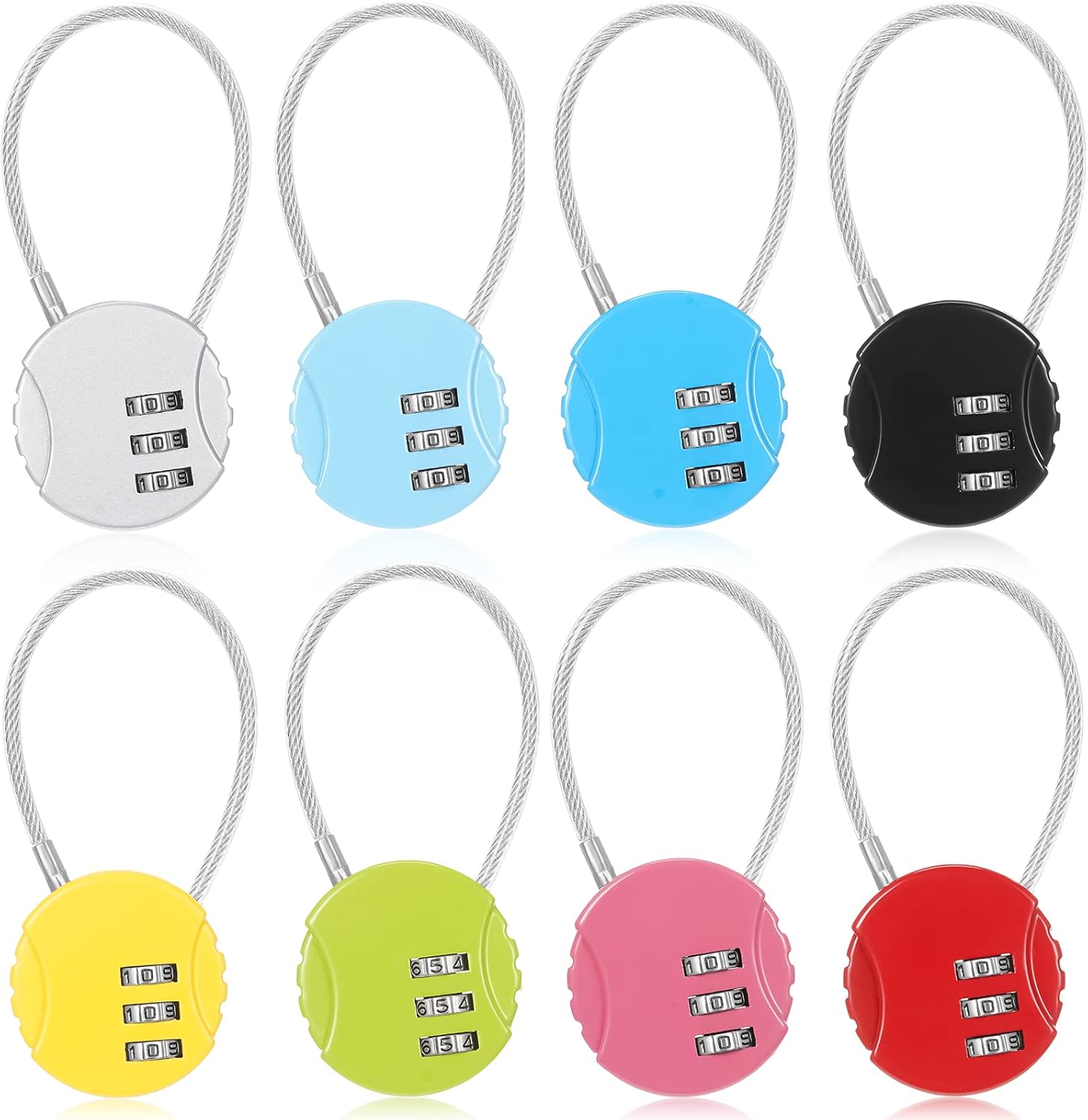 8 Pack Combination Wire Lock 3 - đánh giá và giá Backpack Lock Combo